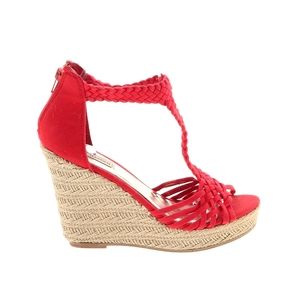 Red Steve Madden Wedges